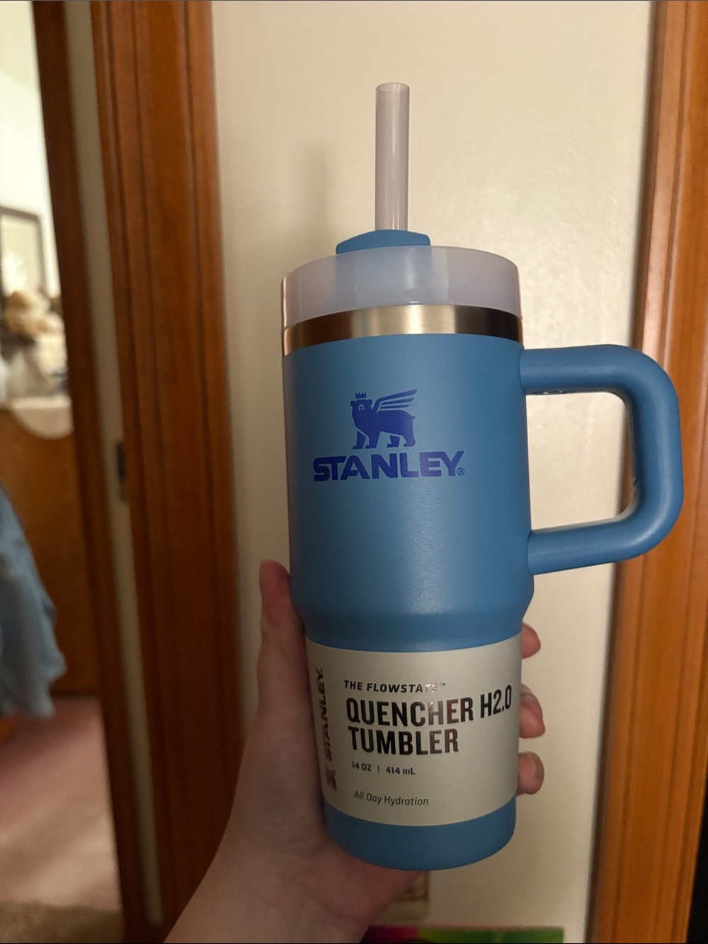 Stanley Blue Sky  Insulated Tumbler with Handle and Straw 14oz